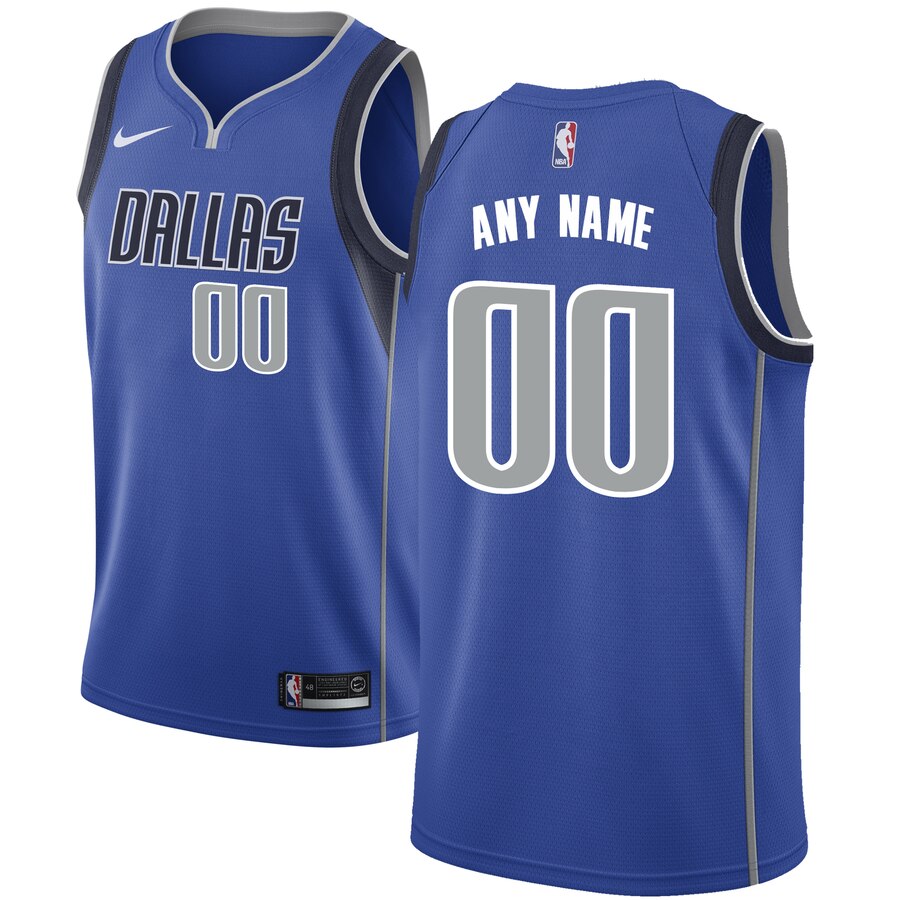 Men's Dallas Mavericks Active Player Blue Custom Stitched NBA Jersey